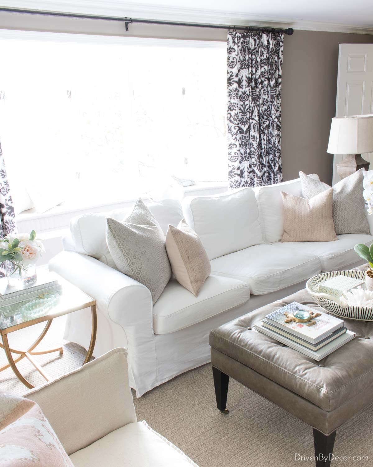 IKEA EKTORP white sofa that's also made as a sectional