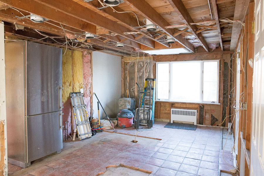 Our kitchen renovation in progress!