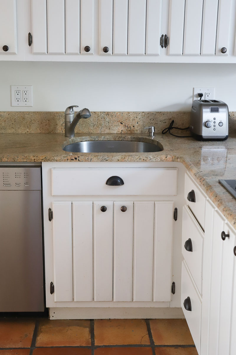 Our old kitchen faucet and sink