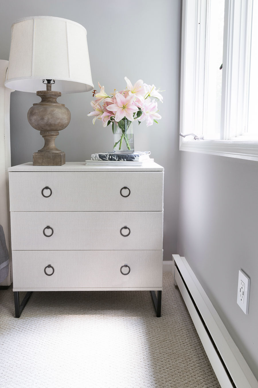 Turn a regular outlet into an outlet with USBs so guests can easily charge their cell phones!