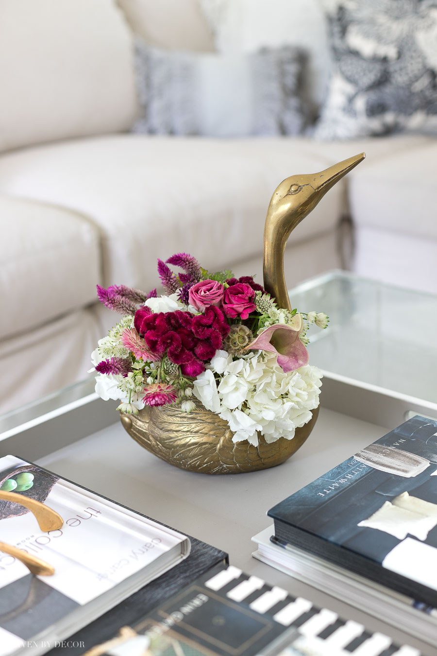 Gorgeous vintage brass swan planter - love!