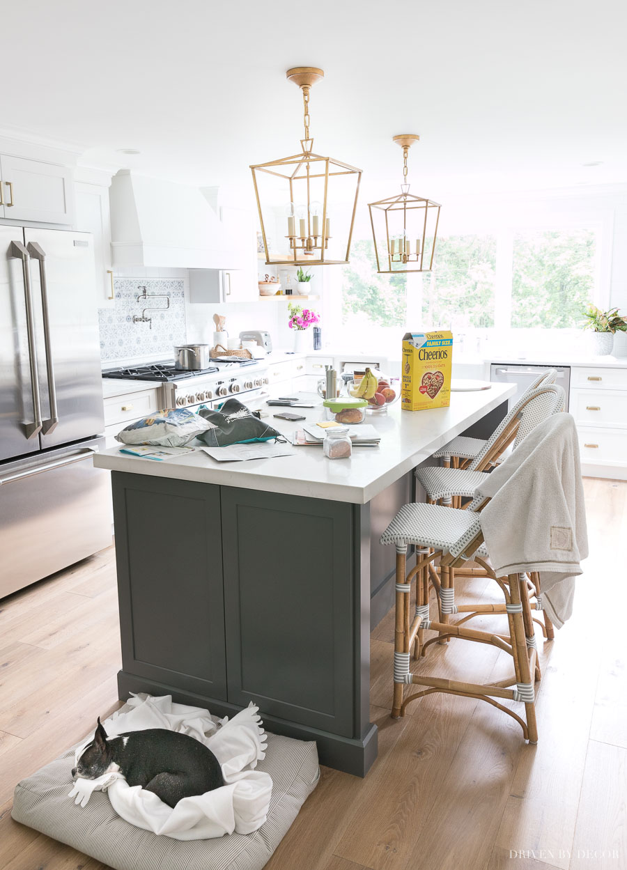 Our messy kitchen in the morning!