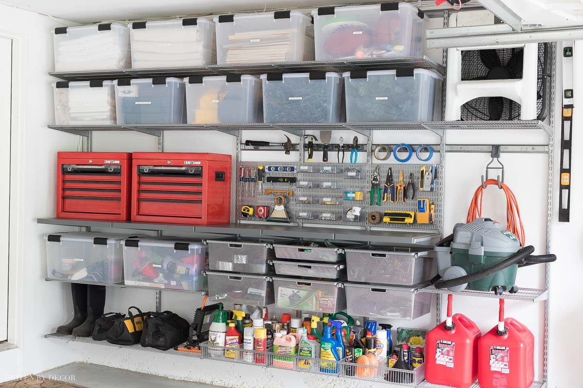 Garage organization goals! The step by step for transforming your garage from a disaster zone to the most organized garage on the block!