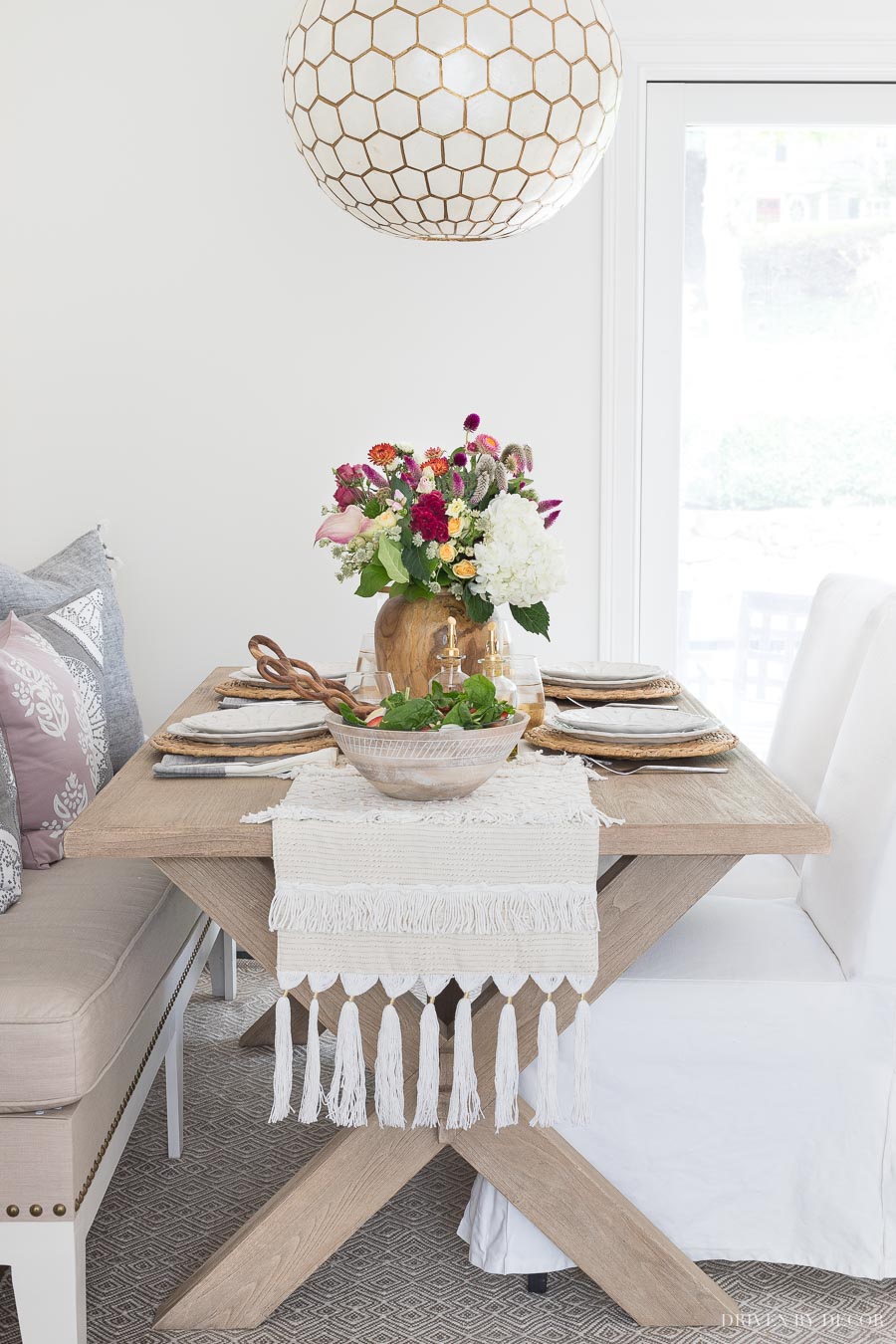 The perfect wood trestle dining table for your kitchen!