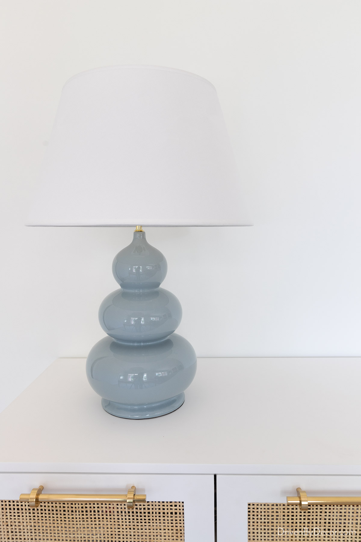 Gorgeous blue gourd lamp in our dining room