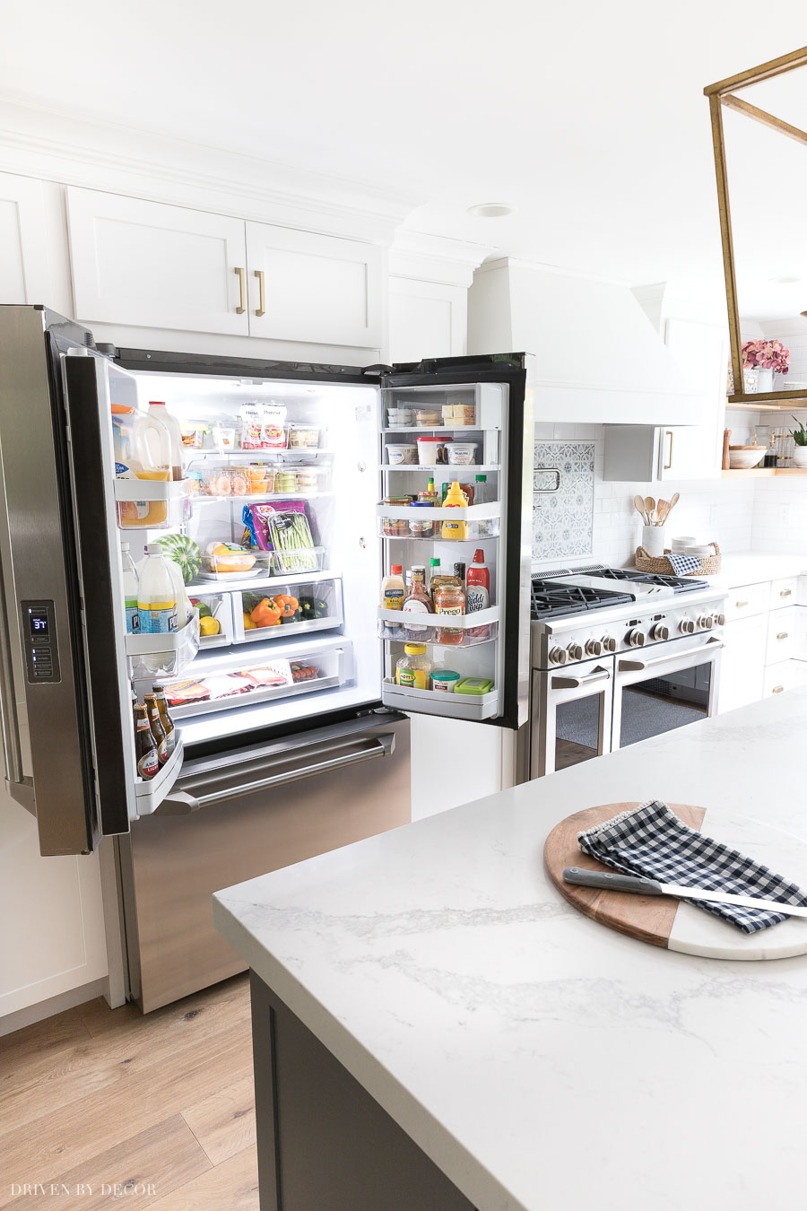 A counterdepth refrigerator that still has loads of storage space!!