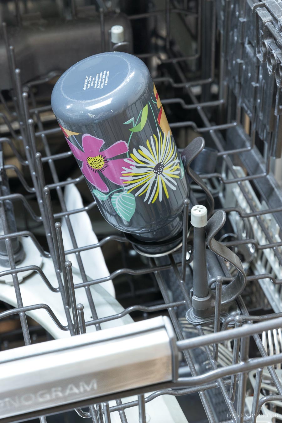 My favorite dishwasher feature ever! Water jets to clean the inside of water bottles!!