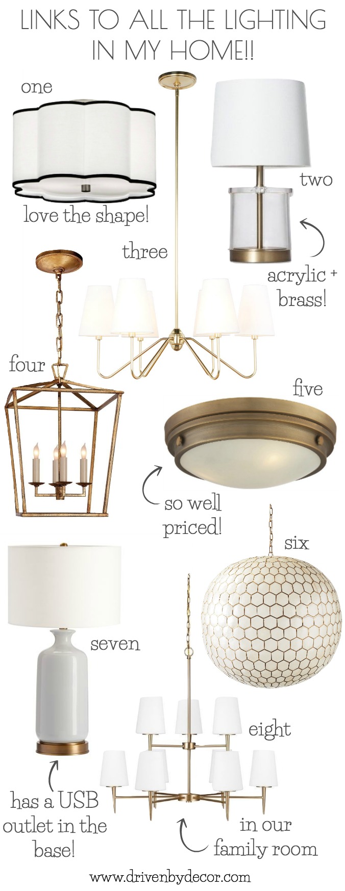 My Five Lighting Favorites! Driven by Decor