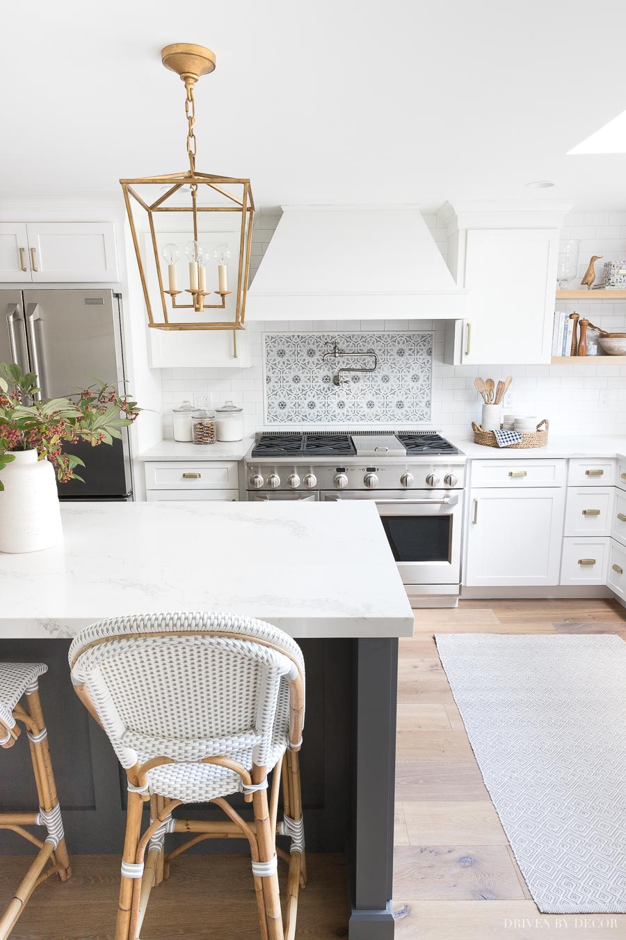 Love the appliances in this kitchen! She talks about all of her favorite appliance features in this post!