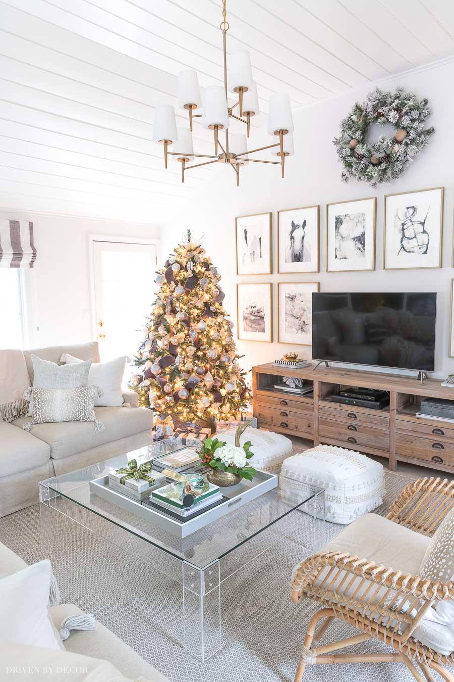 Tour our family room decorated for Christmas!