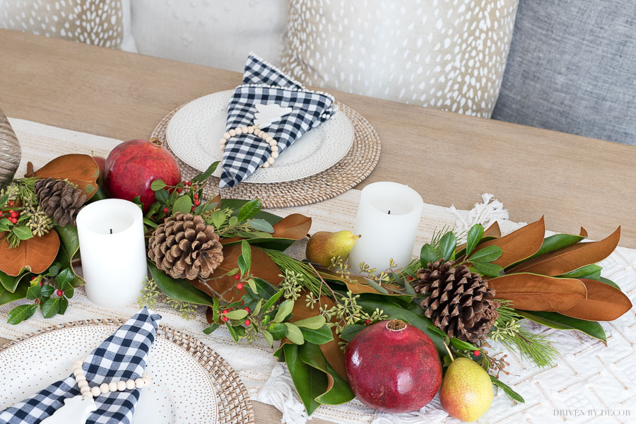 Simple to follow tutorial on how to create a fresh greenery table runner!