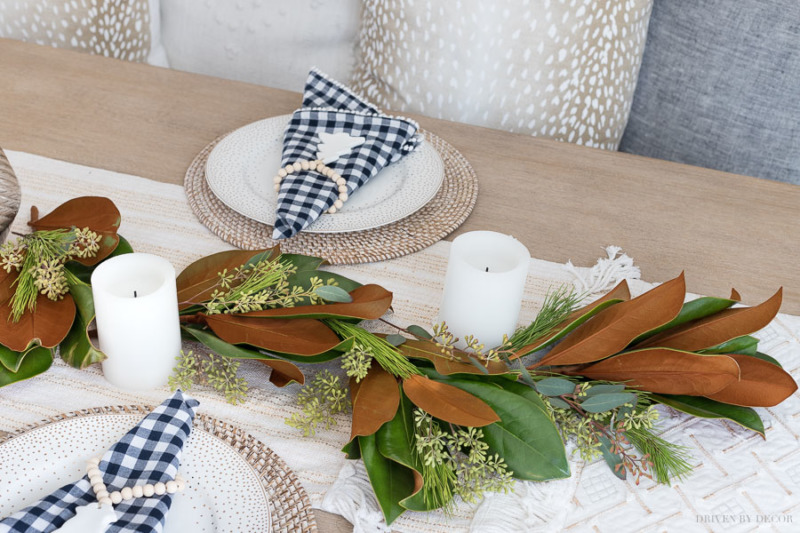 How to Make a Greenery Table Runner Step by Step! Driven by Decor