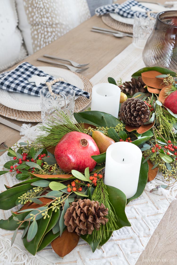 How to Make a Greenery Table Runner Step by Step! - Driven by Decor