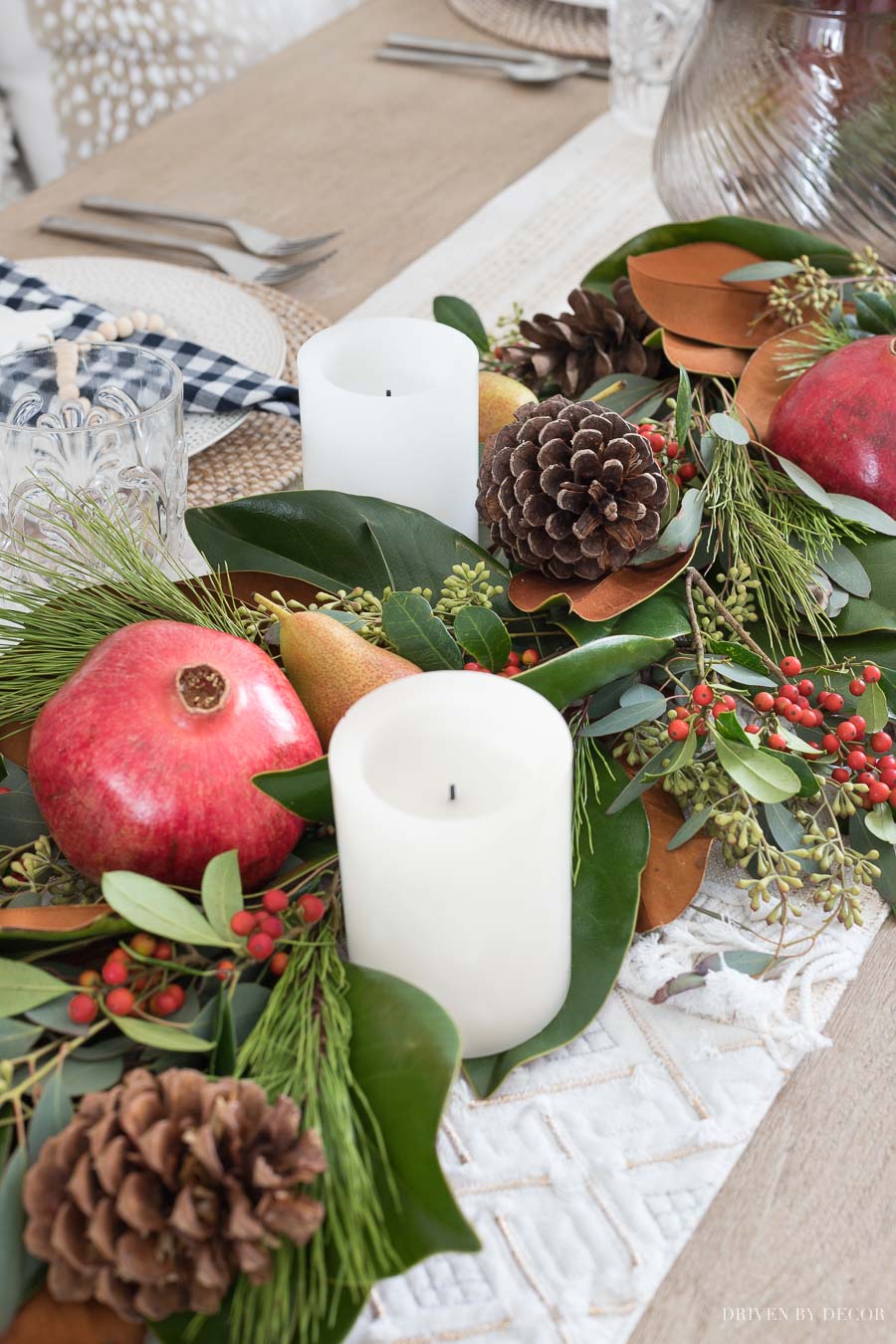 An awesome step by step tutorial for creating a fresh greenery table runner!