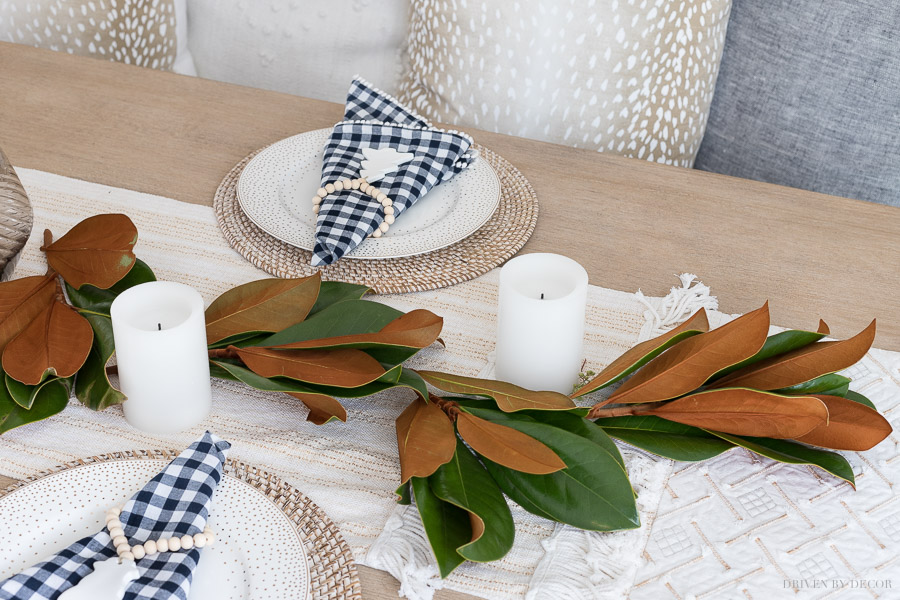 The step by step of how to make a greenery table runner!