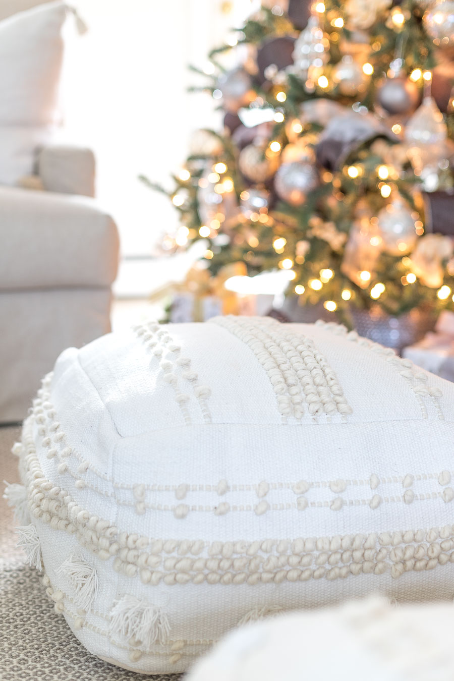 Loving these inexpensive but gorgeous floor poufs!