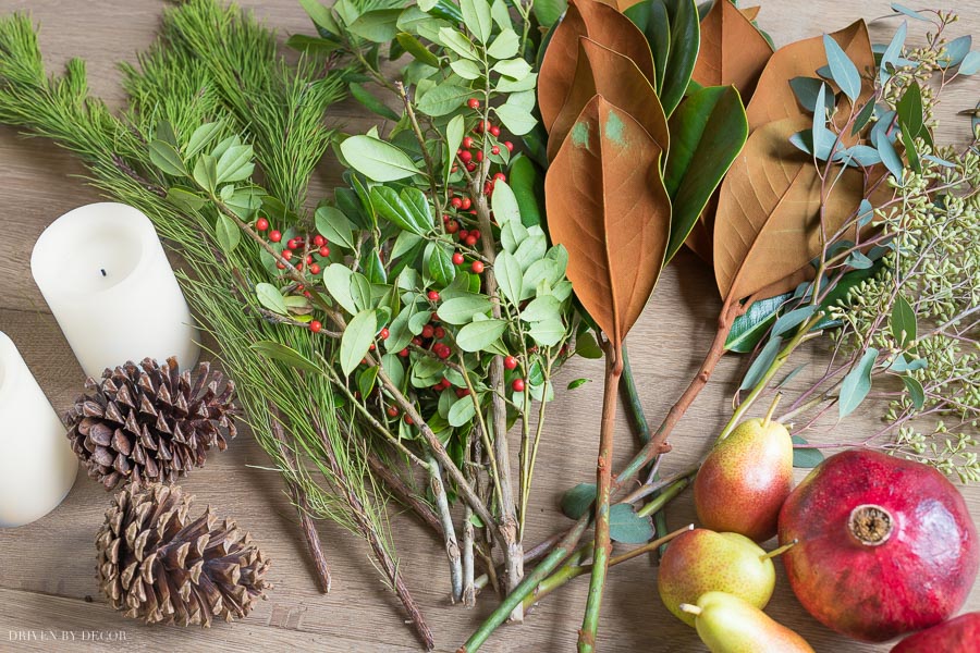 What I used to make a greenery table runner! Full tutorial in post!