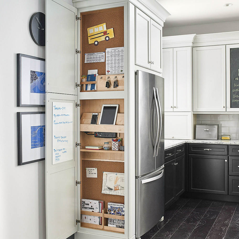 Full height cabinet message center