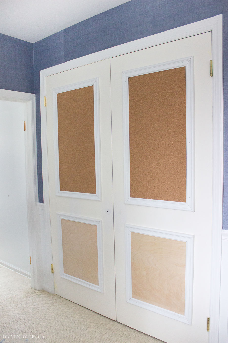 DIY Cheap Bi-Fold Closet Door Makeover - Easy Transformation with Molding