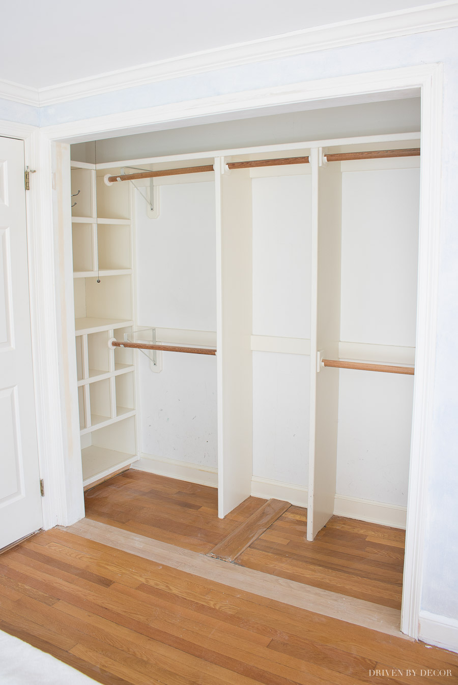 Love seeing the transformation of this closet! So many closet door ideas to steal in this post!