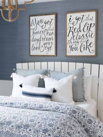 Above bed decor