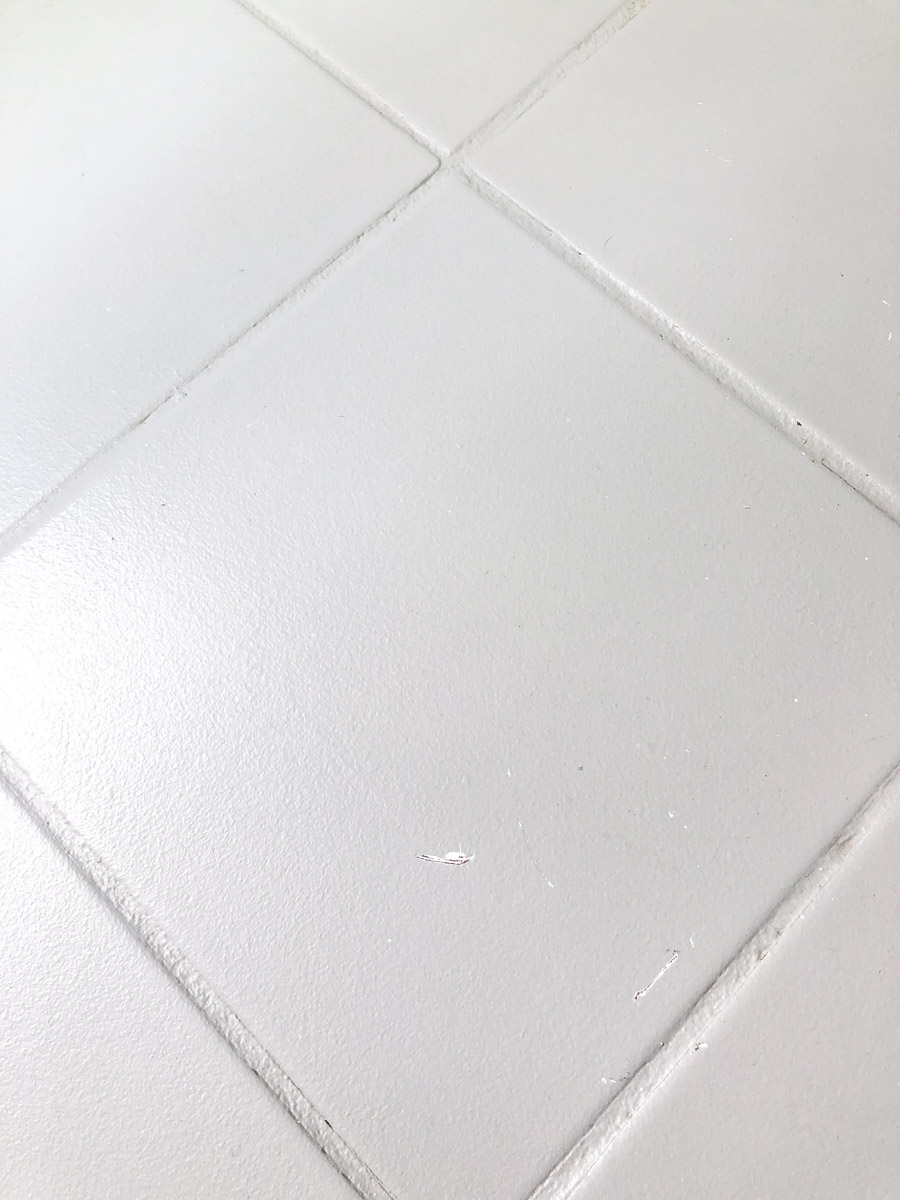 Do painted tile floors scratch? All of the details are in this post!