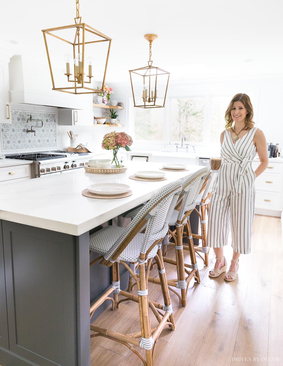 This striped jumpsuit is perfect for summer and so easy to dress up or down!