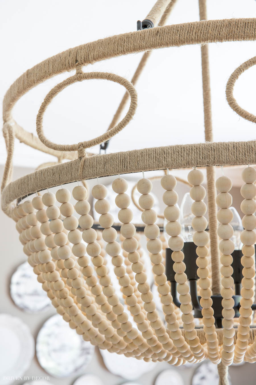 Love, love, love this gorgeous beaded rope chandelier!