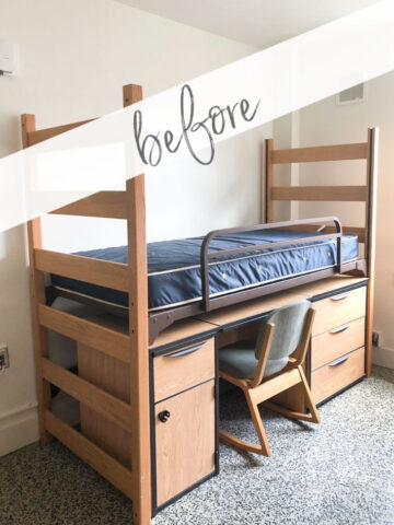Our before and after girls dorm room makeover!