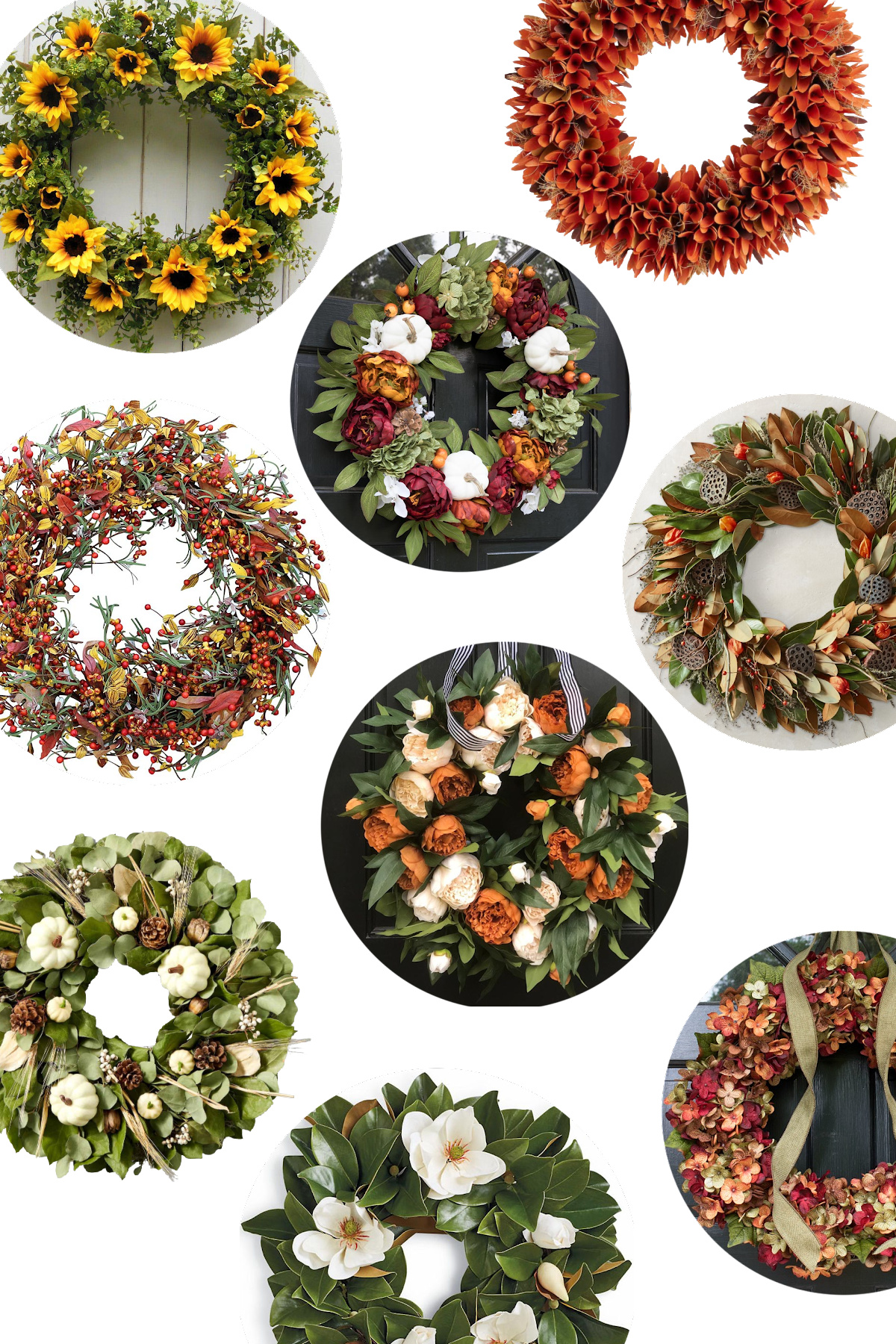 Fall Wreaths For Your Front Door: Save or Splurge Styles! - Driven by Decor