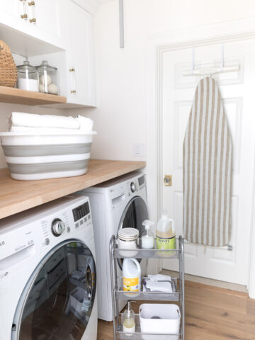 SO many great laundry room storage ideas in this post!!