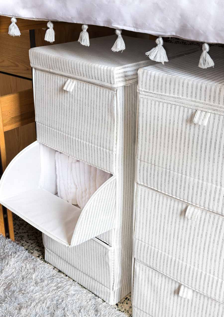 4 Easy Under-Bed Storage Ideas for College Dorm Rooms