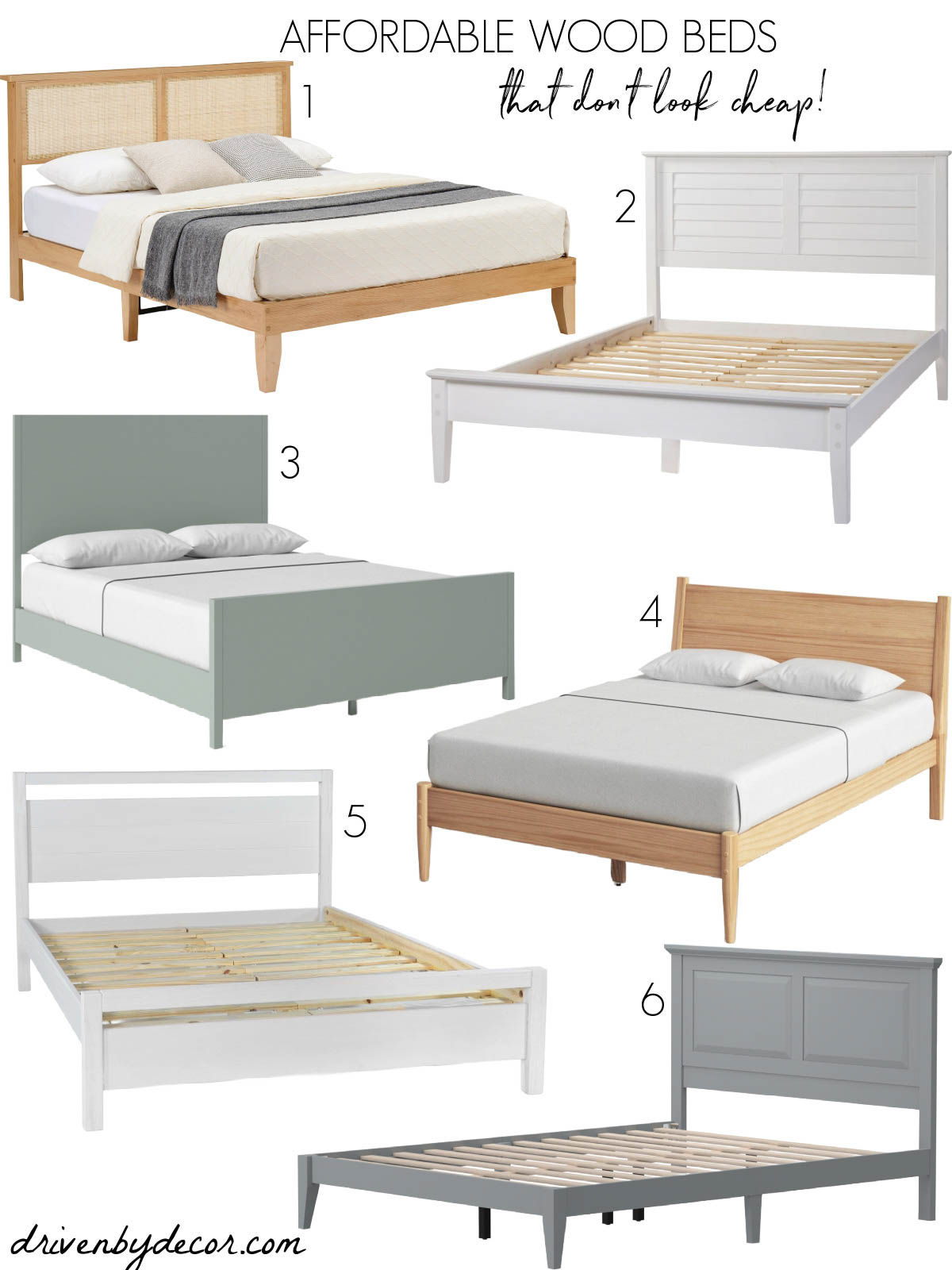 Six affordable beds - wood options