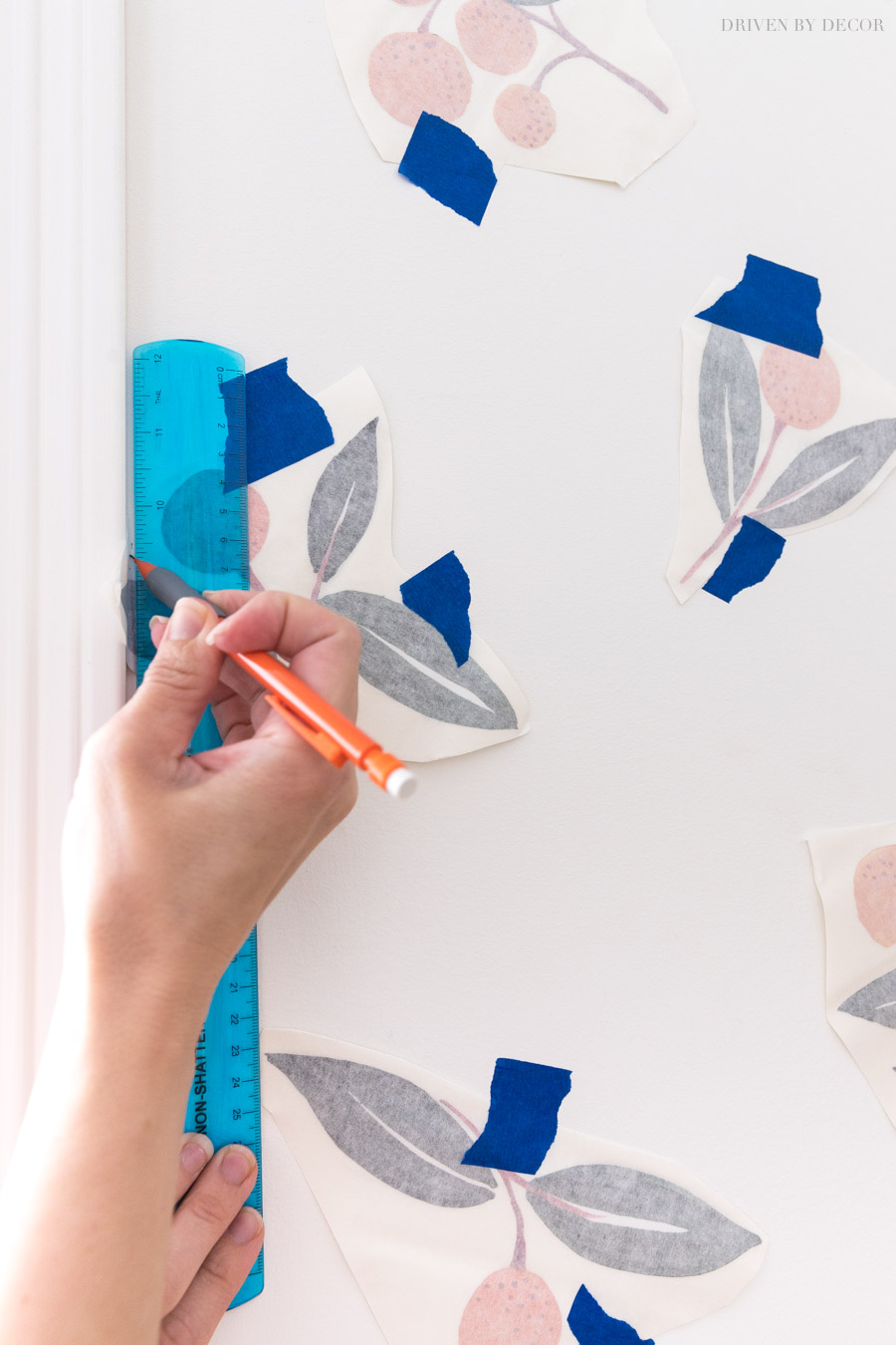 Tips on how to apply vinyl wall decals that overlap the edge of the wall