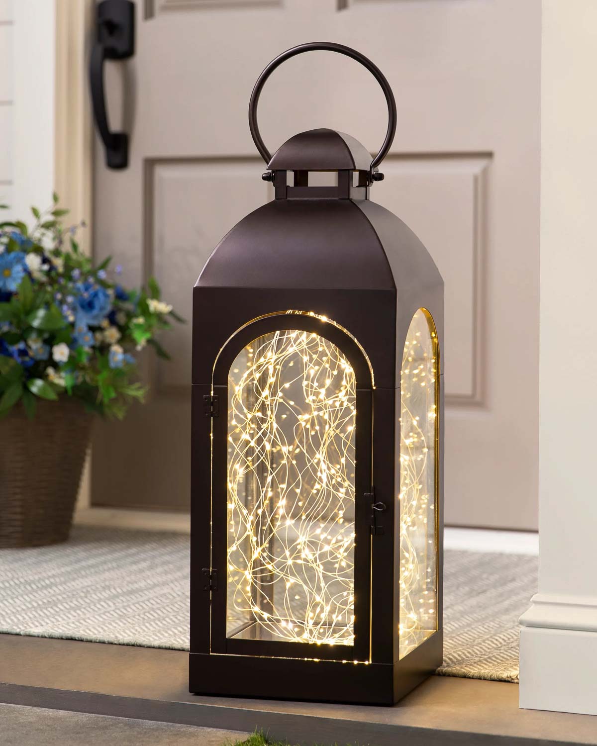 Lantern filled with fairy lights