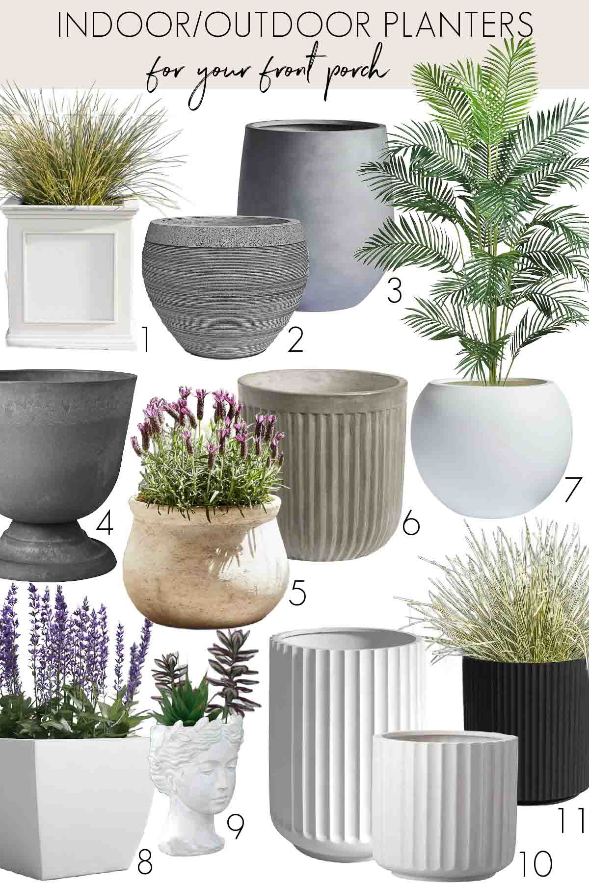 Fall front porch planters