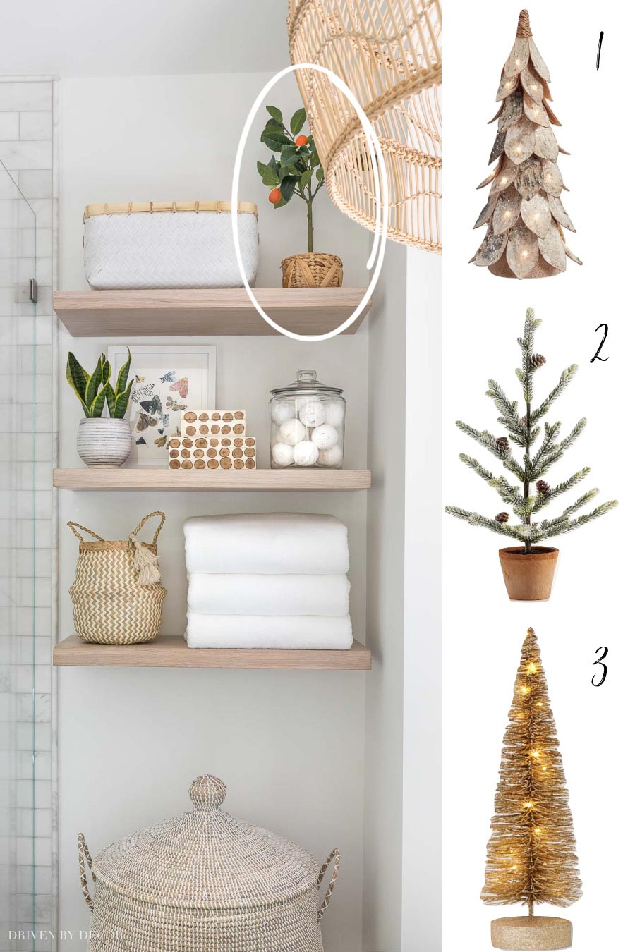 Three tabletop Christmas tree options for decorating smaller spaces!