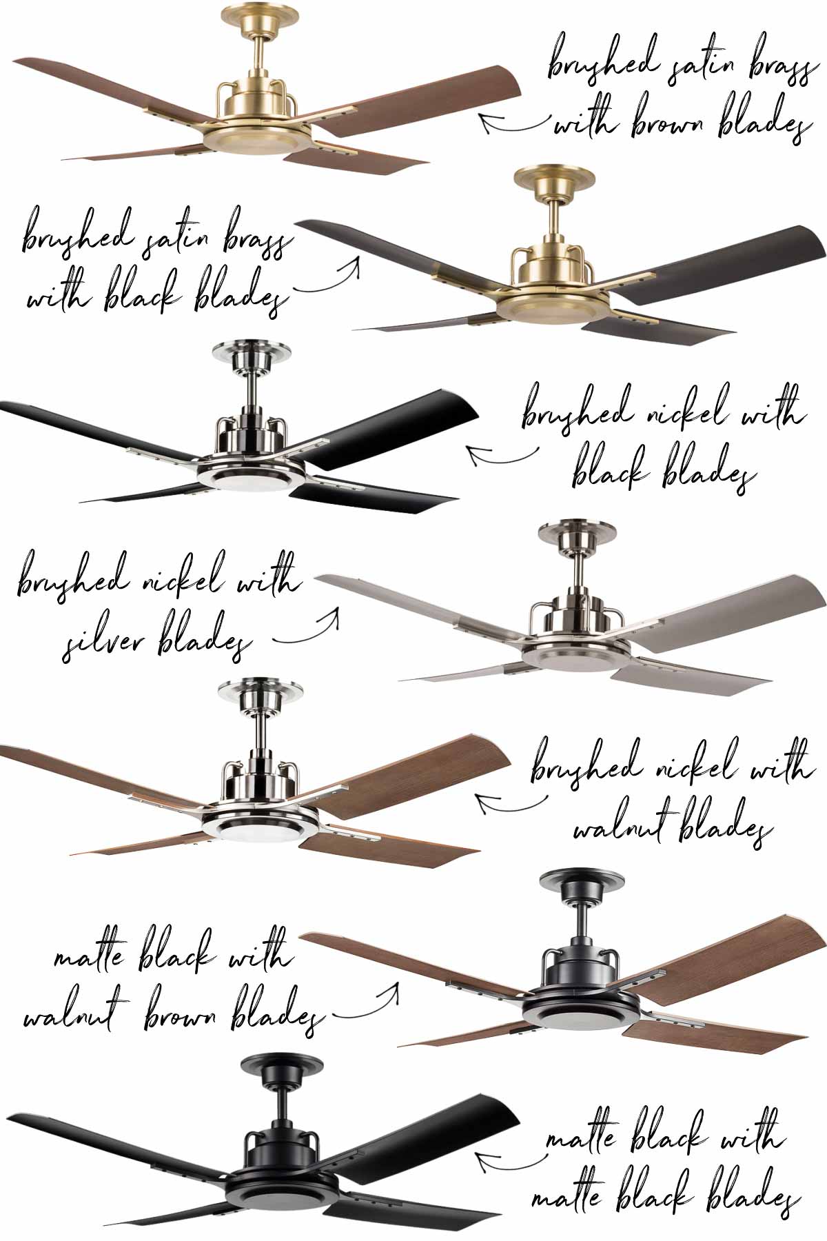 60 inch bedroom ceiling fans in multiple finish options