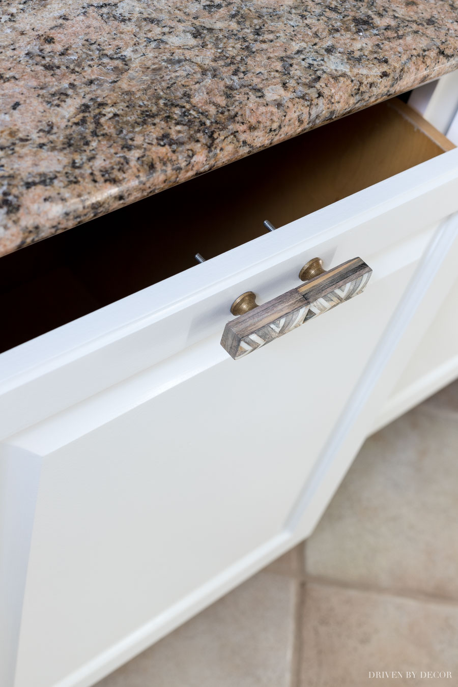 Love the idea of a pull-out hamper in a bathroom vanity! So smart!