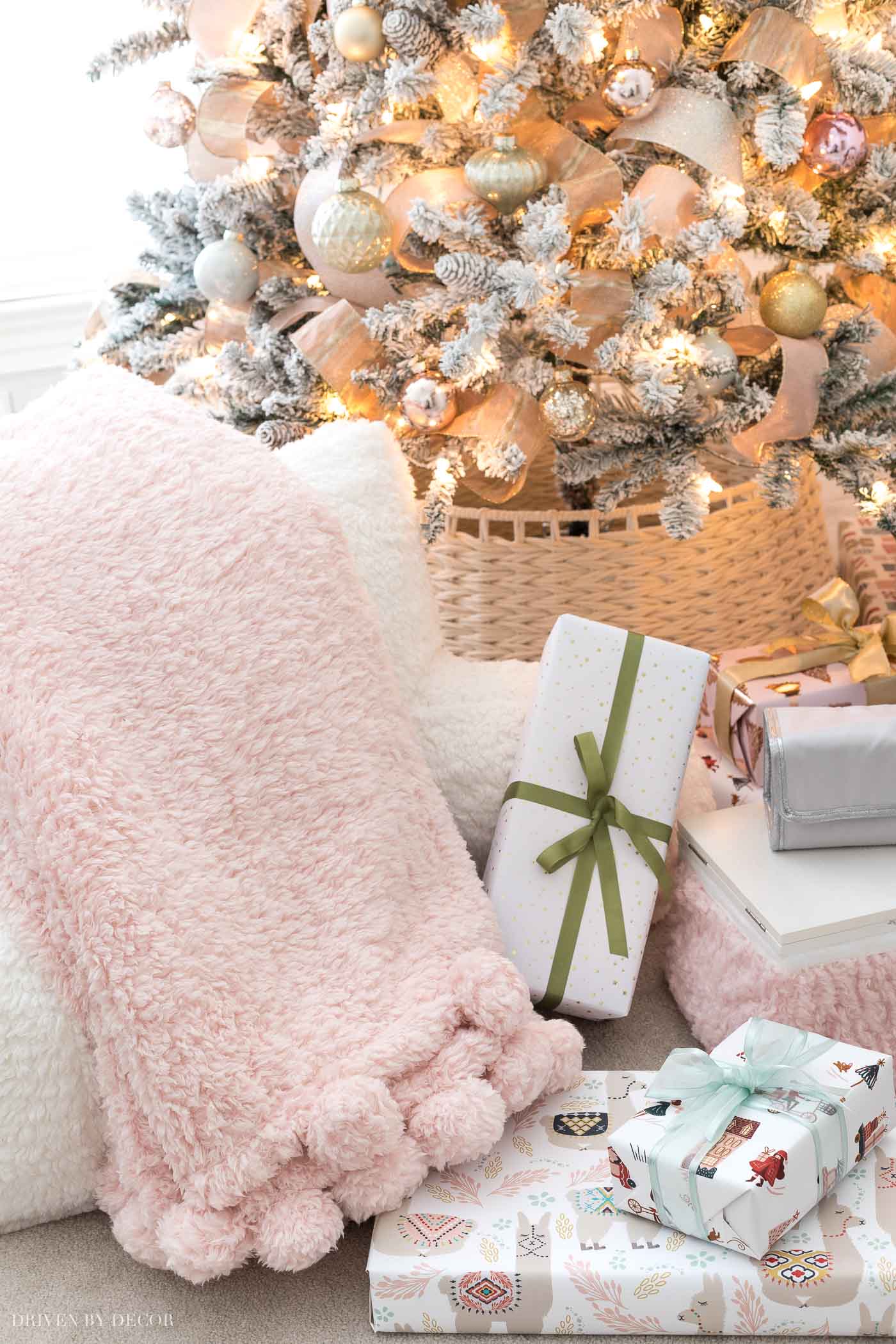 Super soft and cozy pom pom throw - one of the Christmas gift ideas for teen girls in this post!