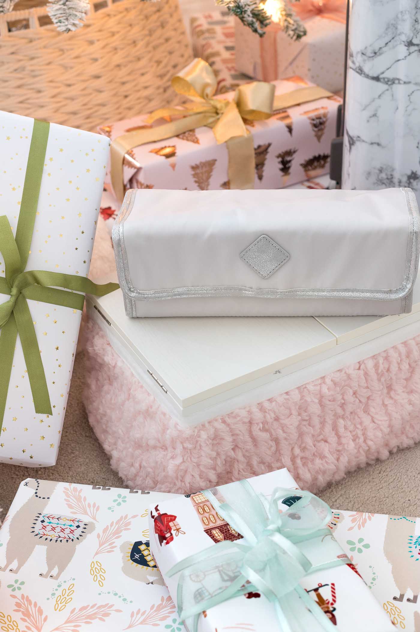 Super cute toiletry bag that rolls up for easy storage and travel!