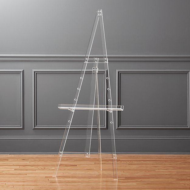 This acrylic easel is a stunner - perfect decor to fill an empty living room corner!