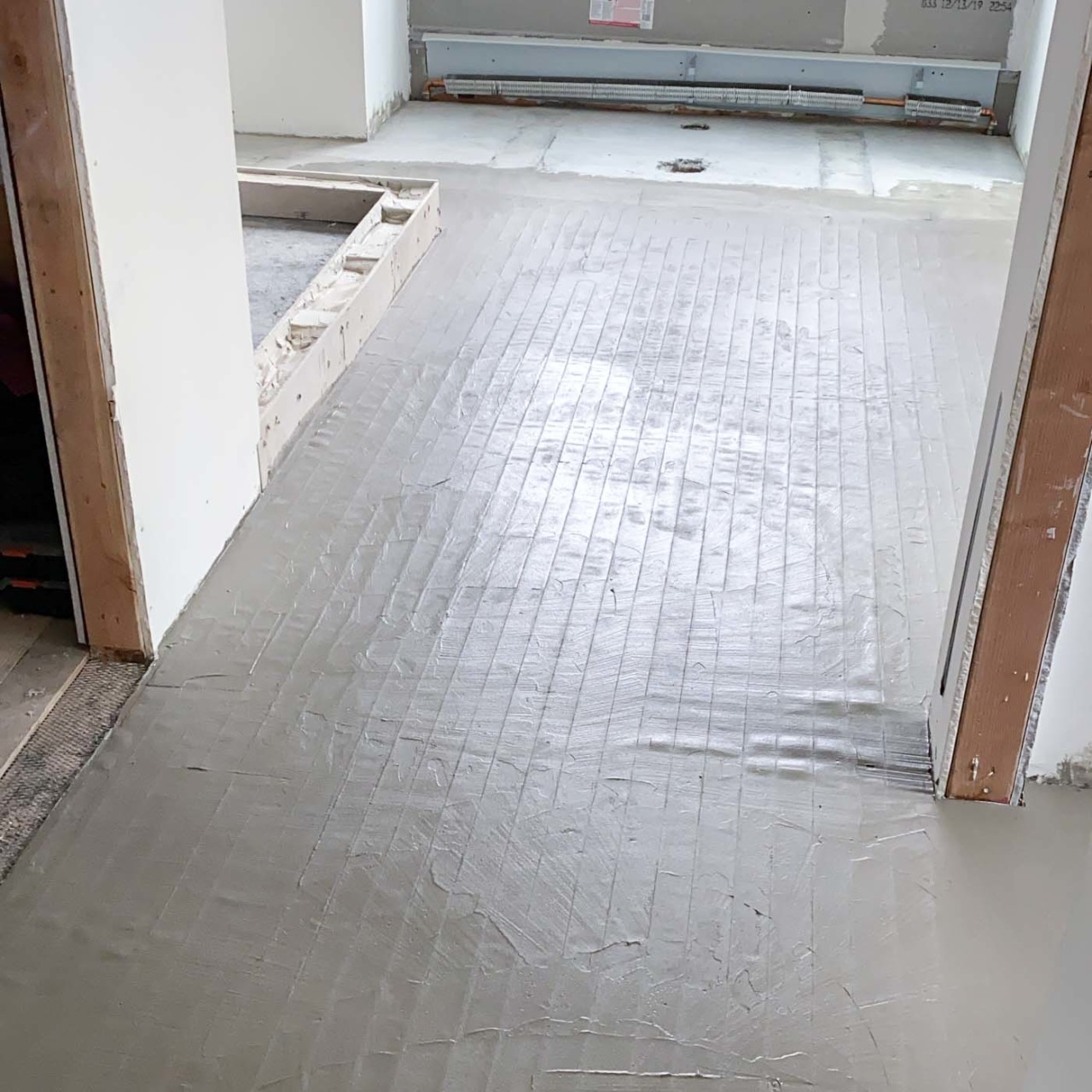 Prepping for heated floor mat before installing bathroom tile