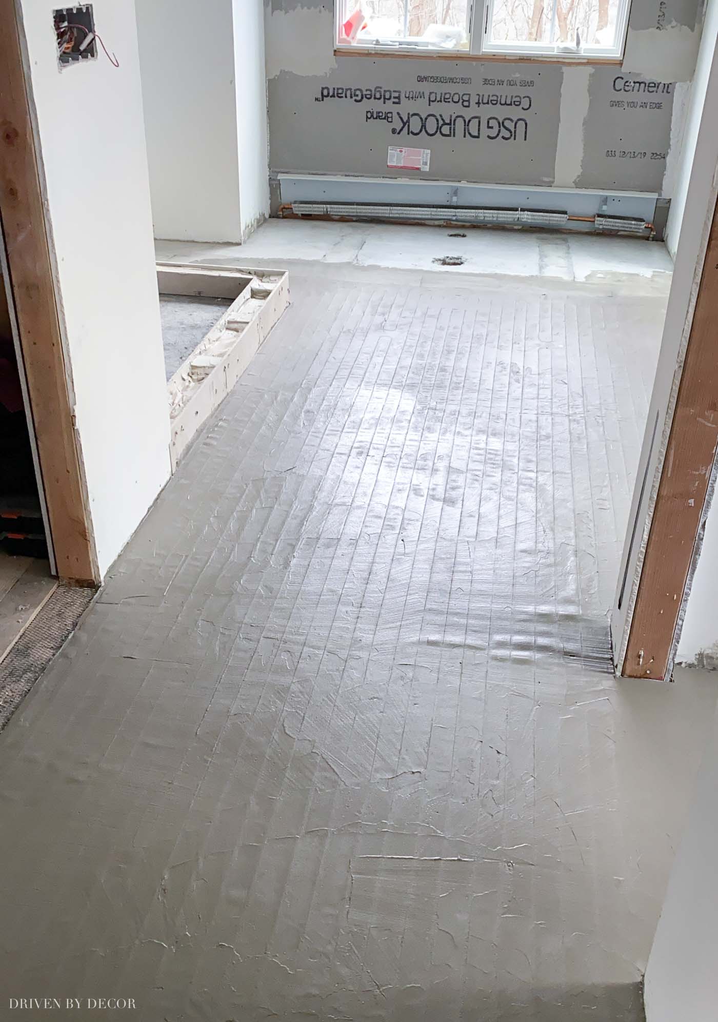 Prepping for heated floor mat before installing bathroom tile