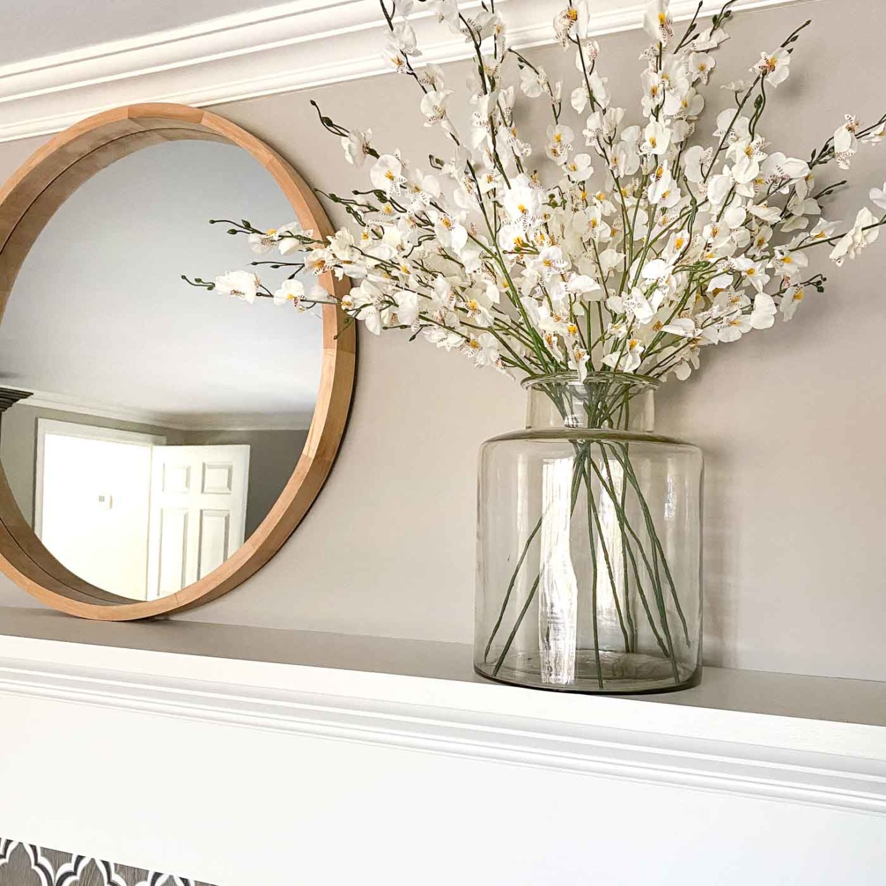 These faux white flowering branches are a crazy good price! Perfect for spring!