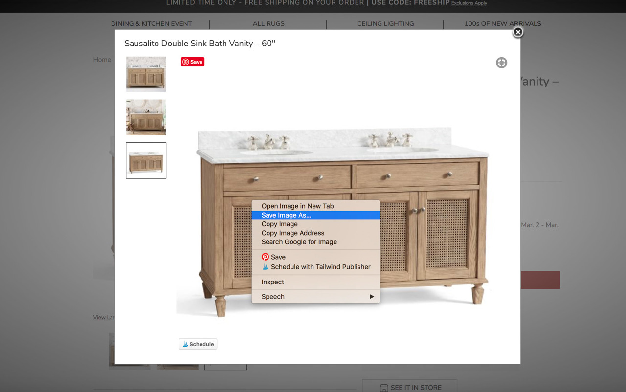 How to save images as the first step of creating an interior design mood board!