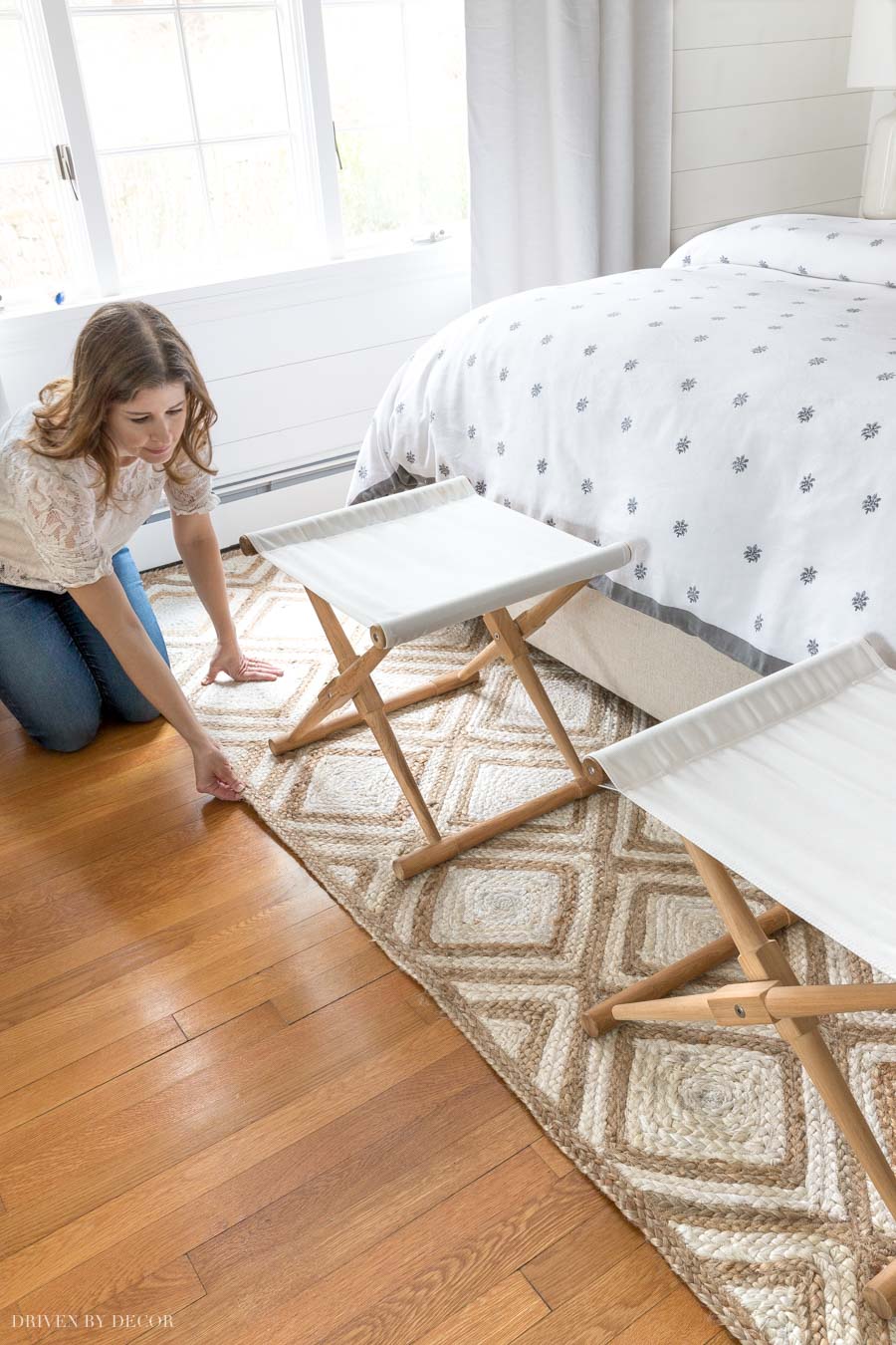 Helpful tip for when you first roll out your new jute rug!