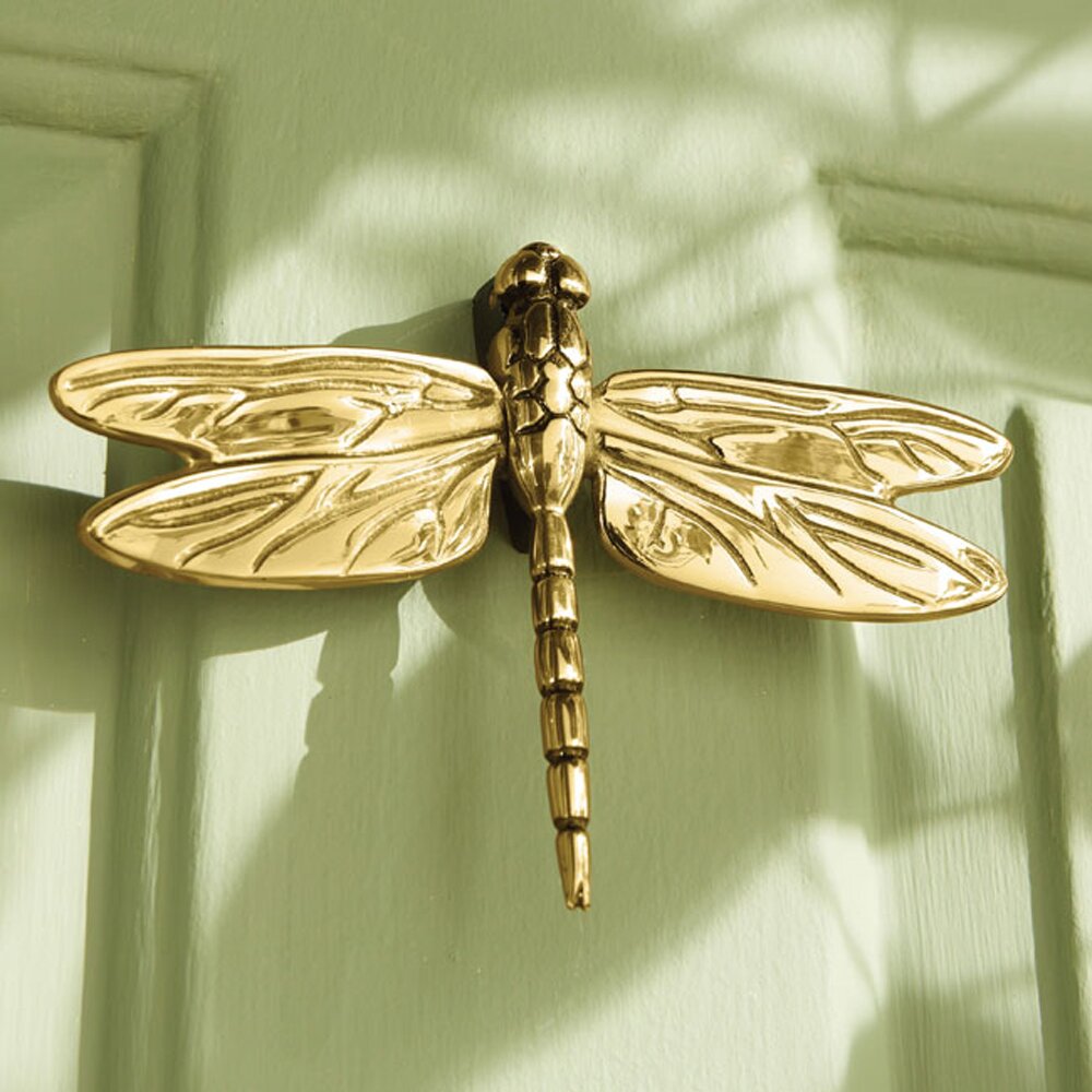 This dragonfly door knocker is gorgeous! Two size options and several finish options!