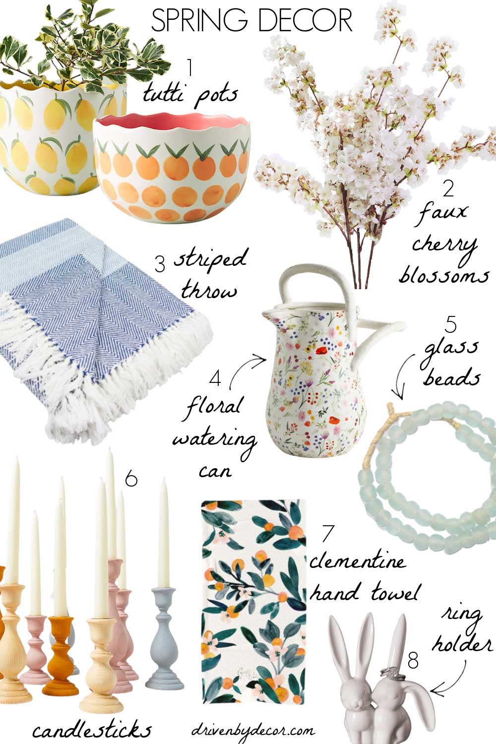 My favorite spring home decor accessories!