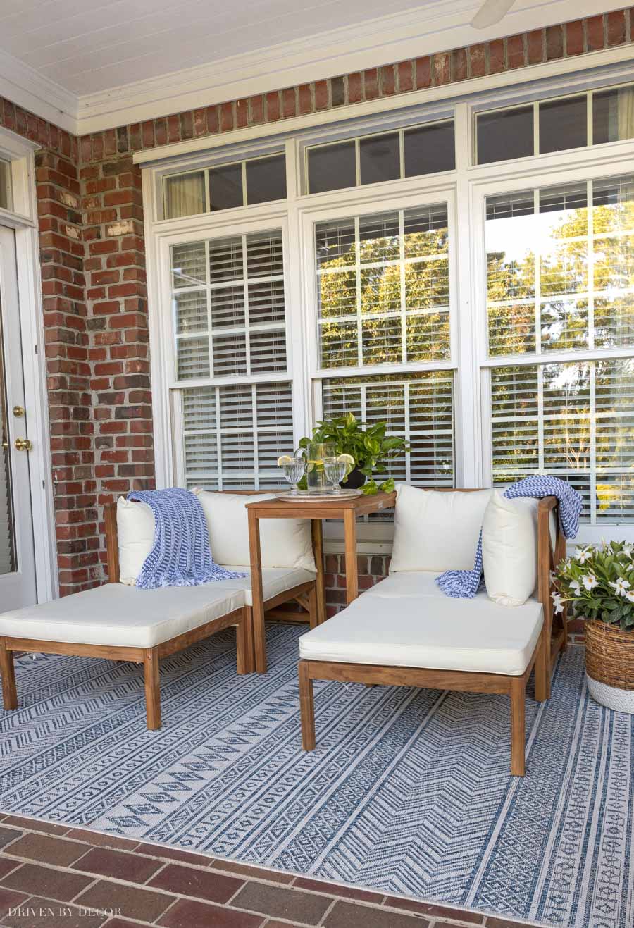 Back porch ideas from our makeover!